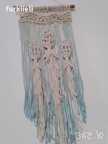 Макраме с рибки , снимка 5 - Декорация за дома - 39460200