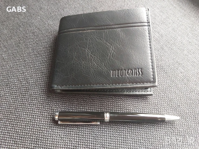 Подаръчен комплект колан,портмоне и химикал Moon Grass 2 цвята, снимка 4 - Подаръци за мъже - 50668175