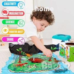 Интерактивен орбитален пъзел с динозавър за деца на възраст 3-12 години,кола с динозавър и дървета, снимка 2 - Образователни игри - 42625584