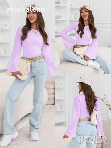 Дамска блуза с широки ръкави Doroteia, 6цвята , снимка 12 - Блузи с дълъг ръкав и пуловери - 53852619