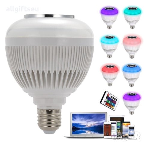 RGB диско лампа/крушка с Bluetooth колона LED , снимка 8 - Лед осветление - 41441151