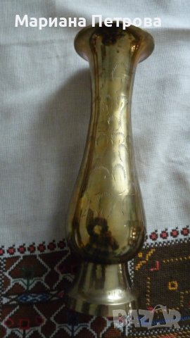 Стара месингова ваза - красота и декорация за Вашият дом, снимка 5 - Вази - 39561024