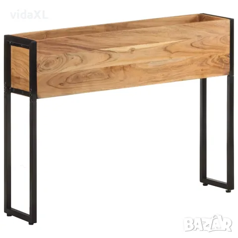 vidaXL Плантер, 90x20x68 см, акациево дърво масив, снимка 7 - Саксии и кашпи - 56146680