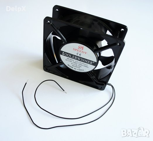 Вентилатор метален аксиален с втулка 220V 2P 0,1A 120х120х38mm