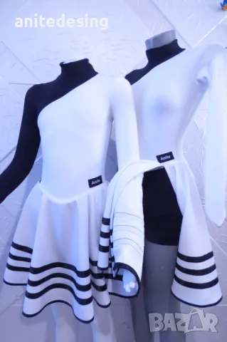 Черно бяла рокля за спортни танци, снимка 6 - Детски рокли и поли - 49060407