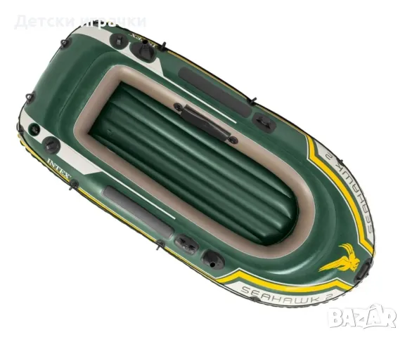 Надуваема лодка Seahawk 2 Intex, за 2 лица, 236×114 см, PVC, зелена, снимка 7 - Водни спортове - 49981837