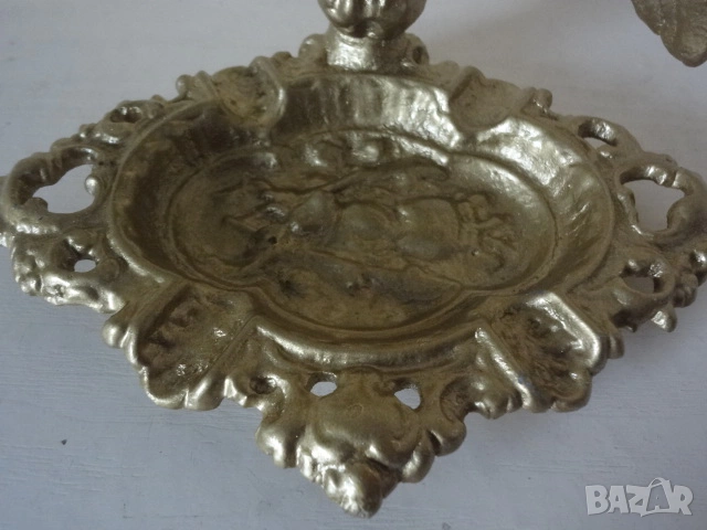 Арт пепелник от бронз, снимка 4 - Антикварни и старинни предмети - 53078114