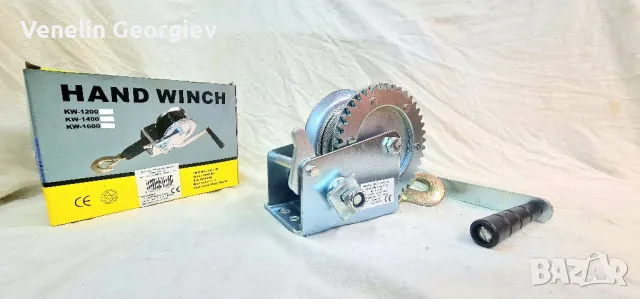 Ръчна лебедка с манивела и блокаж, товароподемност 450кг, въже-7м, снимка 5 - Други инструменти - 48937041