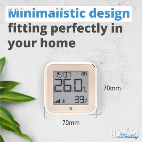 Shelly H&T Gen3 (Mocha) – Wi-Fi смарт сензор за температура и влажност, снимка 6 - Друга електроника - 53838406