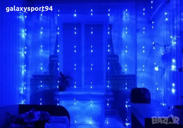 Мини Завеса 3м х 2м водопад Син Цвят Водопад 2022г Зима ЛЕД модел, снимка 1 - Лед осветление - 38811047