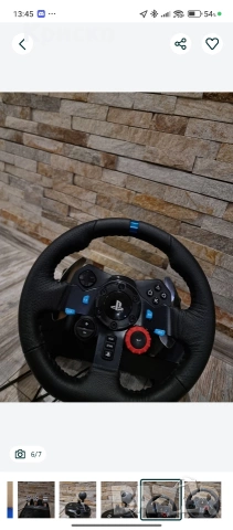 Волан с педали и скоростен лост на Logitech g29 , снимка 6 - Аксесоари - 53500611