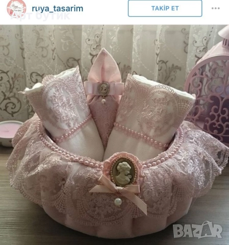 Бутиков комплект за Кръщене , модел “Камея„, снимка 7 - Декорация - 52570152