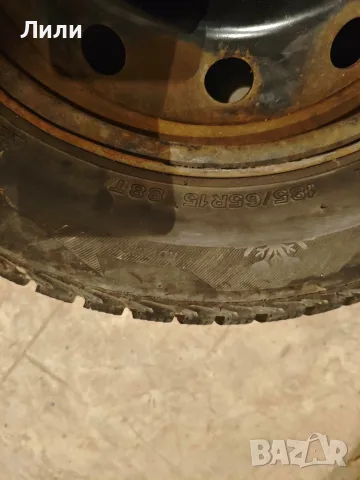 Зимни гуми Dayton 185/65 R15 с железни джанти за Рено Сценик, снимка 3 - Гуми и джанти - 56220289