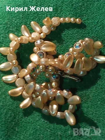 СТАРО ПЕРЛЕН Тип РЕТРО КОЛИЕ с ЦВЕТЕН БОХЕМСКИ КРИСТАЛ 56789, снимка 16 - Антикварни и старинни предмети - 47307471