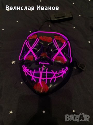 Уникална LED маска с розов цвят. НОВО., снимка 6 - Други игри - 40072152