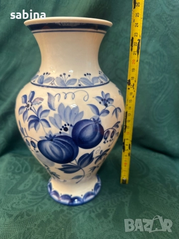 Ваза телефон-пепелник Гжел, нови, снимка 4 - Антикварни и старинни предмети - 52885171