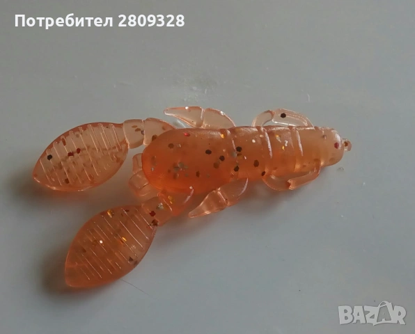 Туистър, силиконово раче, зелено или червено, 4 гр, 6 см, снимка 2 - Такъми - 53823248