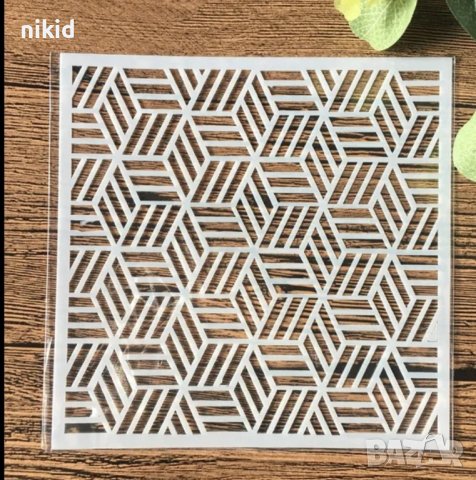 Геометрични шестоъгълник стенсил шаблон за спрей за торта украса Scrapbooking