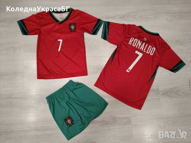 Детски екип Роналдо Португалия Ново 2025г Мъжка тениска от М до Хл