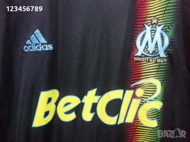 Olympique Marseille Adidas 2010/2011 оригинална тениска фланелка Олимпик Марсилия трети екип, снимка 3 - Тениски - 53438858