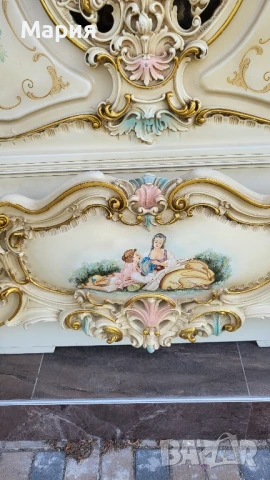 Италианско бароково легло 01900, снимка 7 - Спални и легла - 51200152