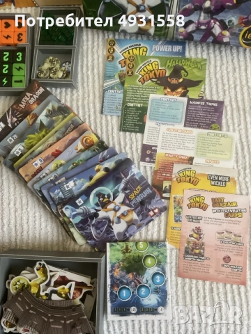 Настолна игра King of Tokyo + 6 разширения + folded space organizer - Като нова!, снимка 3 - Настолни игри - 56064043