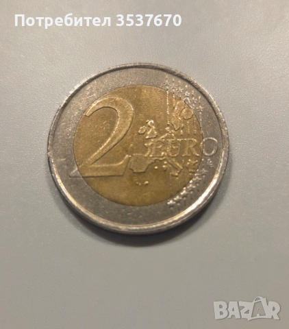 2 ЕВРО Испания 2001 Хуан Карлос I, снимка 2 - Нумизматика и бонистика - 53400487