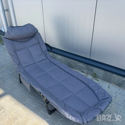 Сгъваемо походно легло / шезлонг - СВЕТЛОСИВО, снимка 2 - Други - 51128958