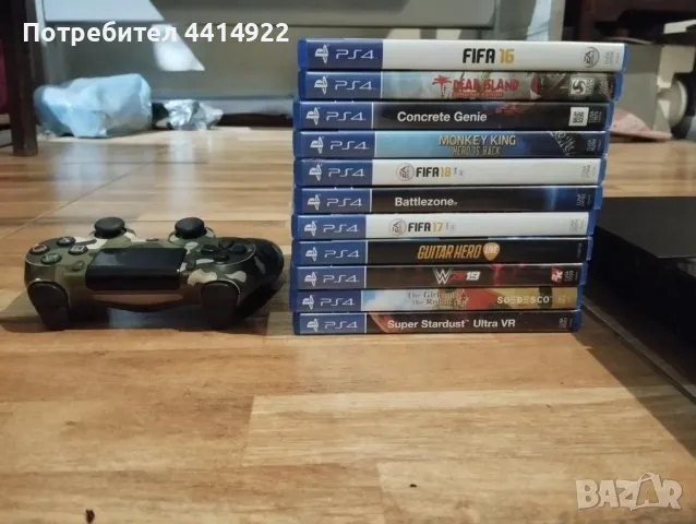 PlayStation4 с джойстик, стойка и 11 игри., снимка 3 - PlayStation конзоли - 49536078