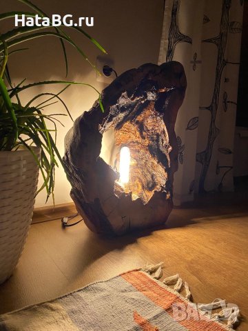 Ръчно изработена дизайнерска лампа от дърво. Арт. , снимка 5 - Други - 44191662
