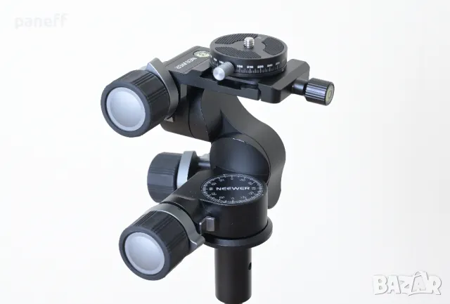 Трипозиционна глава с предавки - NEEWER TH15 - 3-Way Geared Head, снимка 4 - Чанти, стативи, аксесоари - 49559607