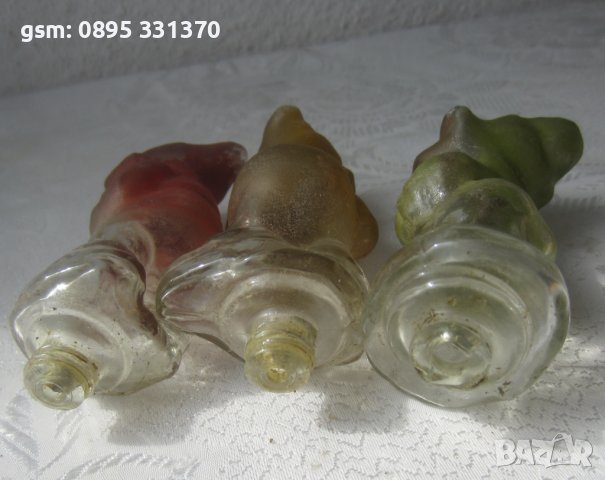 джуджета от стъкло, стъклени бутилки от парфюм, антика, снимка 7 - Други - 40421644
