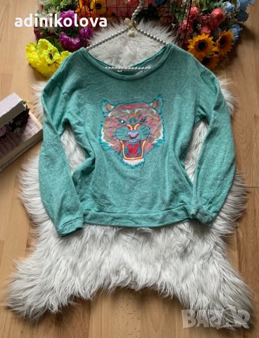 Блуза с тигър, снимка 1 - Блузи с дълъг ръкав и пуловери - 34477715