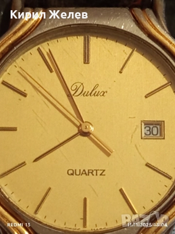 Елегантен часовник Dulux quartz swiss made с кожена каишка 51520, снимка 2 - Мъжки - 52375265