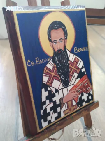 Икона на свети Василий, снимка 4 - Икони - 43534029