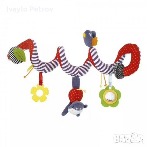 Плюшена играчка дрънкалка спирала за детска количка, кошара, снимка 3 - Плюшени играчки - 35864633