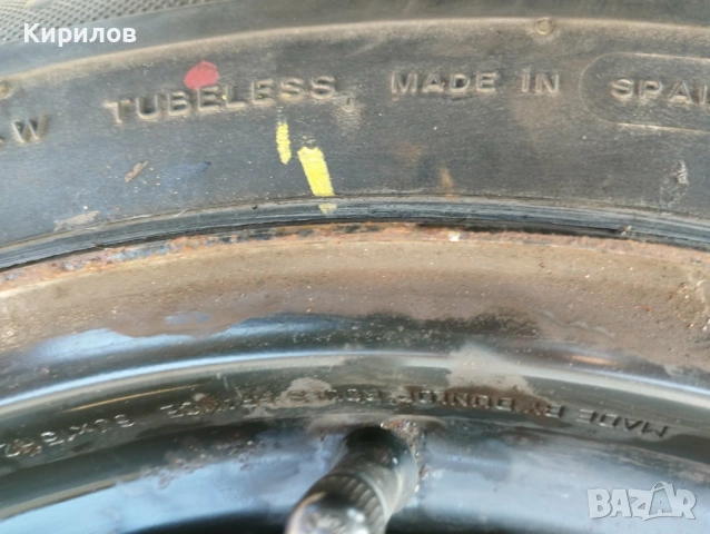 Резервна метална джанта с гума 15 цола  за Renault Megane Scenic от 1998- 2006г