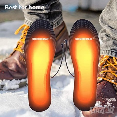 EGMINISMART Отопляеми стелки, USB стелки, нагреватели за крака, термични подметки, USB зимна топла с, снимка 6 - Спортна екипировка - 38747001
