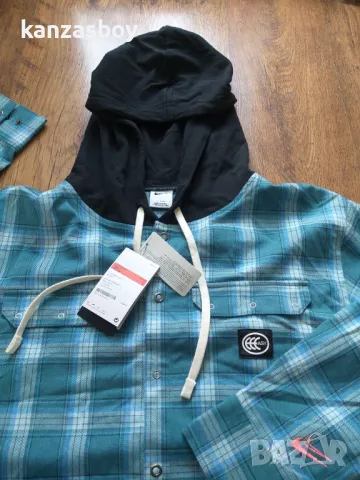 NIKE KD Kevin Durant Men's Hooded Basketball Flannel - страхотно мъжко горнище НОВО L, снимка 4 - Спортни дрехи, екипи - 49263178
