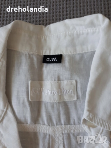 Бяла ленена риза  Gerry Weber  - M ( 38 ), снимка 3 - Ризи - 51736693