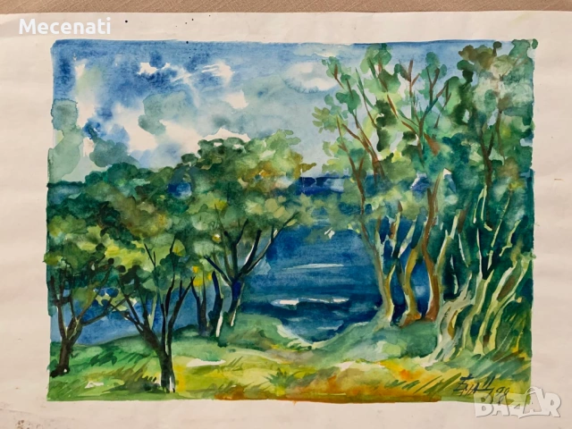 ЕМА ЦОНЕВА акварел/ пейзаж, снимка 4 - Картини - 53112819