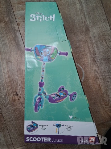Детска тротинетка STITCH  с 3 колела/до 20кг/, снимка 8 - Детски велосипеди, триколки и коли - 51236779