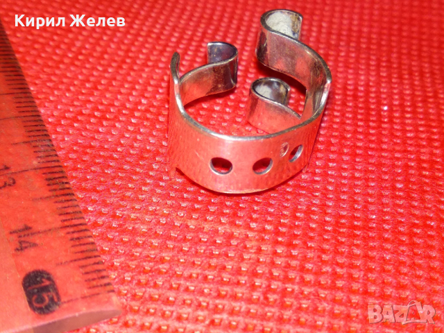 ШИКОЗЕН РЕГУЛЕРУЕМ МАРКОВ АРТ СРЕБЪРЕН ПРЪСТЕН СРЕБРО 950 ПРОБА УНИКАЛЕН ДИЗАЙНЕРСКИ МОДЕЛ 41892, снимка 11 - Пръстени - 44610056