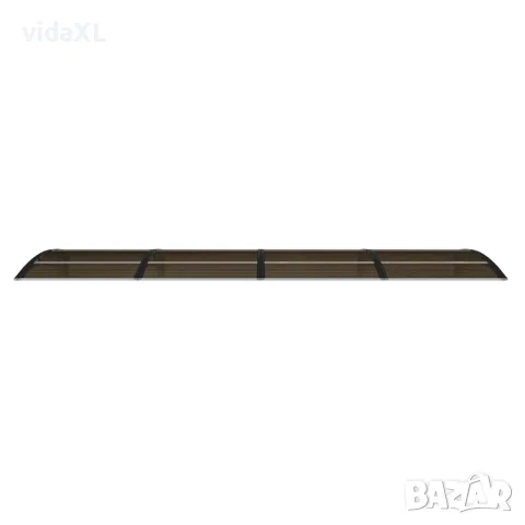 vidaXL Сенник за врата, черен, 350x100 см, поликарбонат, снимка 4 - Врати за баня - 56146245