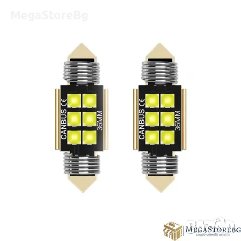 LED Диодни крушки canbus за плафон /36мм - 2бр/к-т /PA797