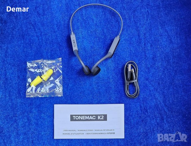 TONEMAC K23 Безжични слушалки Bluetooth 5.3 MEMS микрофон Водоустойчиви костна проводимост, снимка 2 - Слушалки, hands-free - 41658621