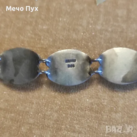 Стара сребърна гривна (317), снимка 7 - Гривни - 49934808