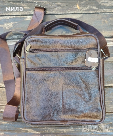 Мъжка кожена чанта , снимка 2 - Чанти - 51628937