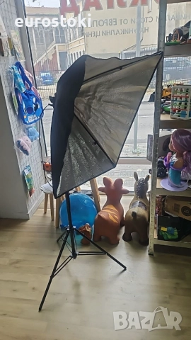 Софтбокс комплект за непрекъсната светлина 70x50cm за фото студио с 1 дифузионен филтър и регулируем, снимка 5 - Светкавици, студийно осветление - 52136093