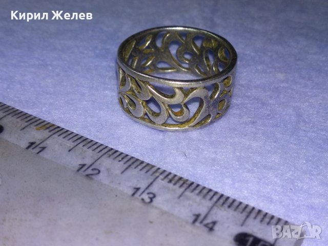 Старинен ФЛОРАЛЕН СРЕБЪРЕН РЕТРО ПРЪСТЕН ВИСОКА ПРОБА СРЕБРО АЖУРНА РЪЧНА МАЙСТОРСКА ИЗРАБОТКА 40621, снимка 13 - Антикварни и старинни предмети - 42644101